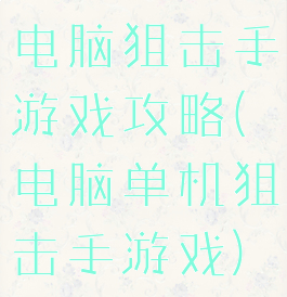电脑狙击手游戏攻略(电脑单机狙击手游戏)