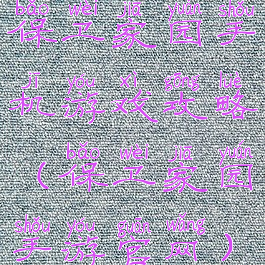 保卫家园手机游戏攻略(保卫家园手游官网)