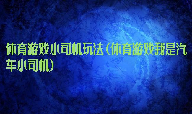 体育游戏小司机玩法(体育游戏我是汽车小司机)