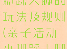 亲子游戏小脚踩大脚的玩法及规则(亲子活动小脚踩大脚游戏规则)