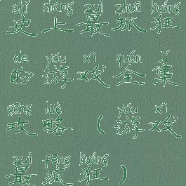 史上最抓狂的游戏全集攻略(游戏最疯狂)