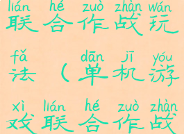 单机游戏联合作战玩法(单机游戏联合作战玩法大全)