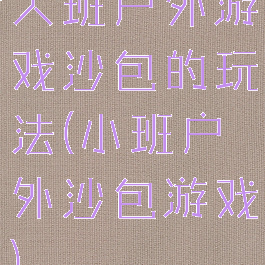 大班户外游戏沙包的玩法(小班户外沙包游戏)