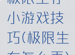 极限生存小游戏技巧(极限生存怎么弄)