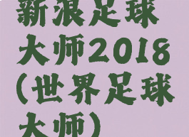 新浪足球大师2018(世界足球大师)