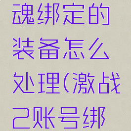 激战2灵魂绑定的装备怎么处理(激战2账号绑定物品)