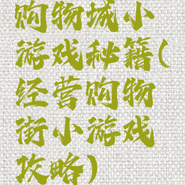 购物城小游戏秘籍(经营购物街小游戏攻略)