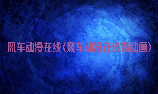风车动漫在线(风车动漫在线看动画)